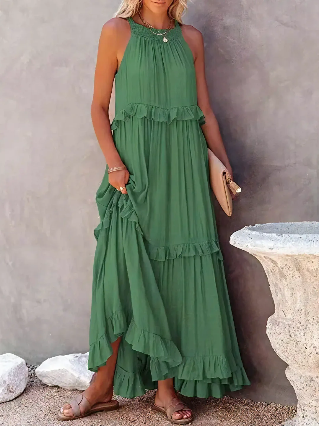 Naomi | Ruffle Breeze Maxi Dress