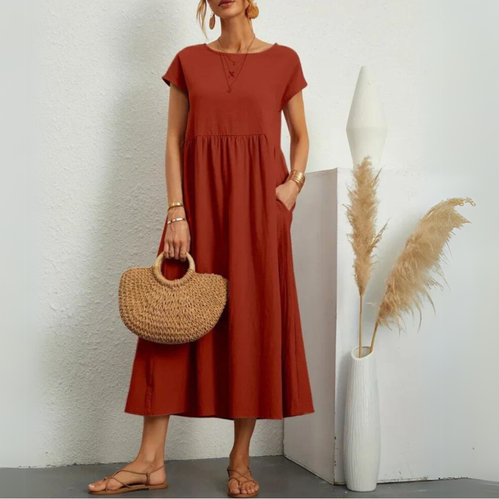 Laurie | Premium Cotton Midi Dress