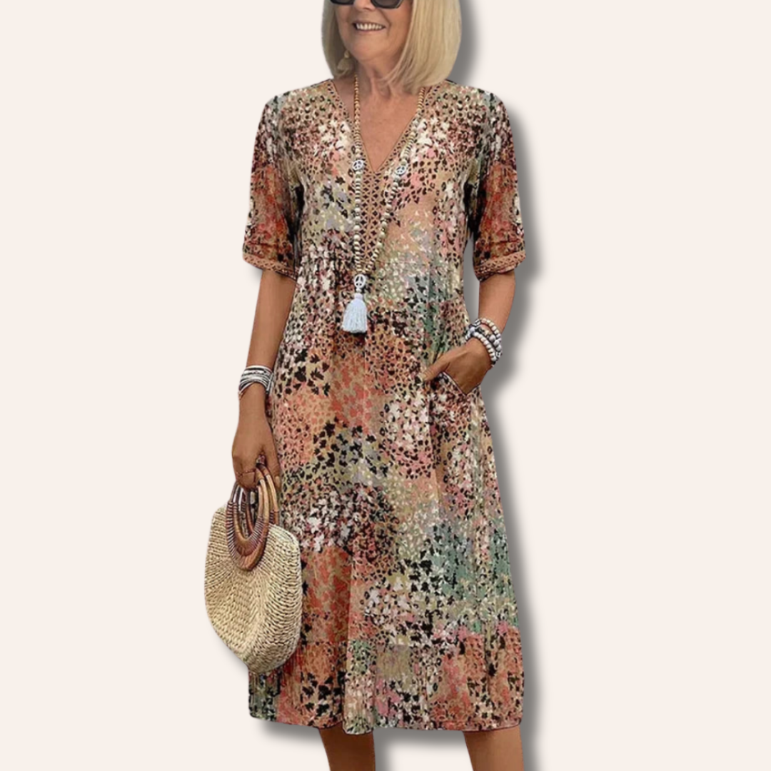 Elizabeth | Vibrant Mid Length Dress