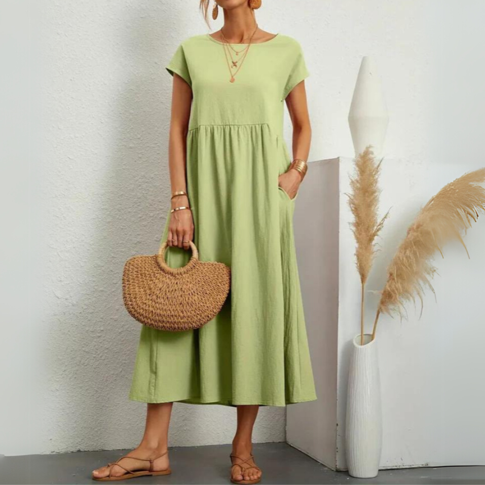 Laurie | Premium Cotton Midi Dress