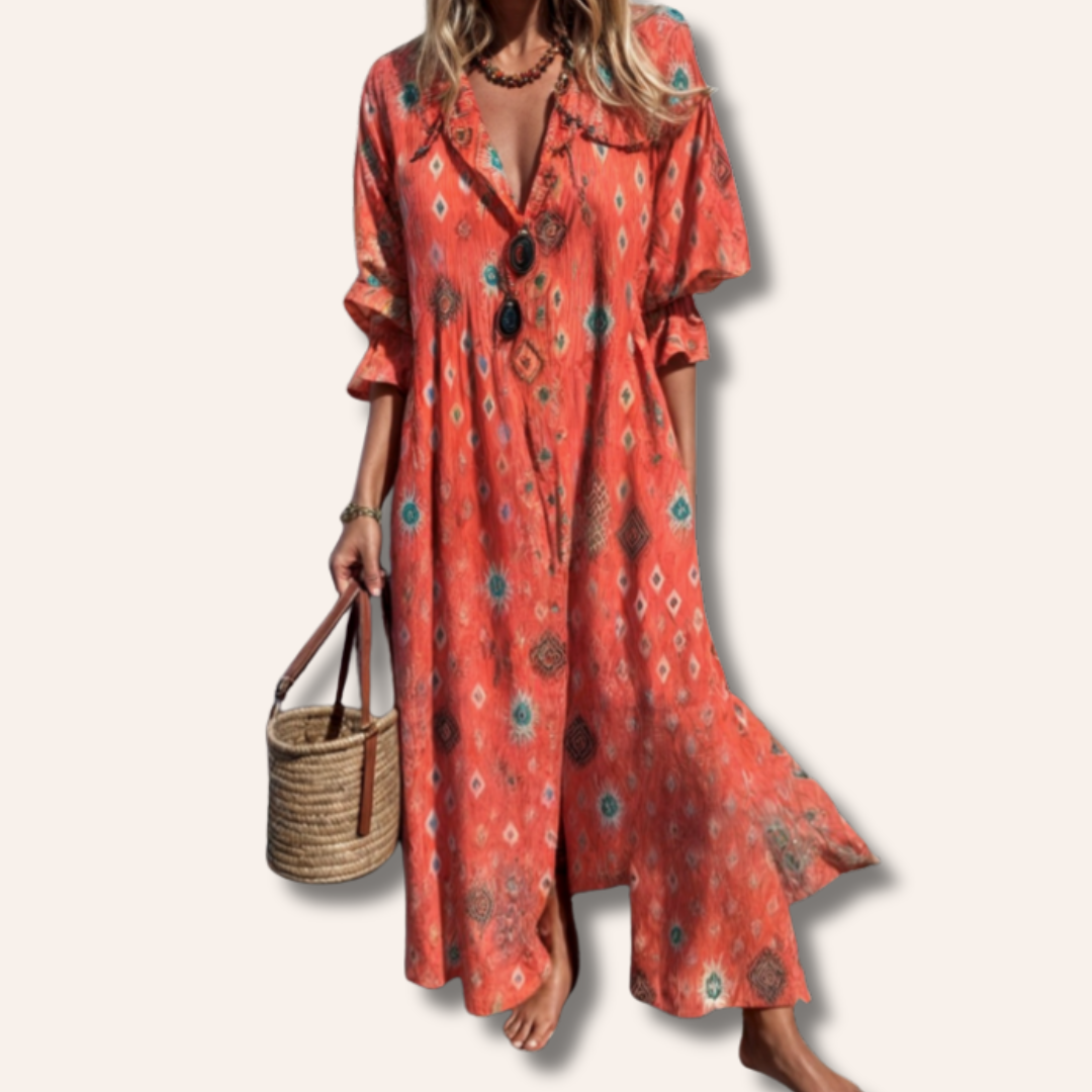 Angela | Women’s Bohemian Chic Dress | Midi