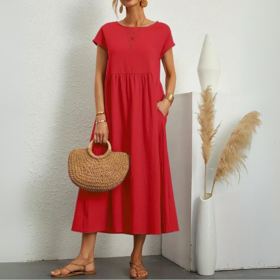 Laurie | Premium Cotton Midi Dress