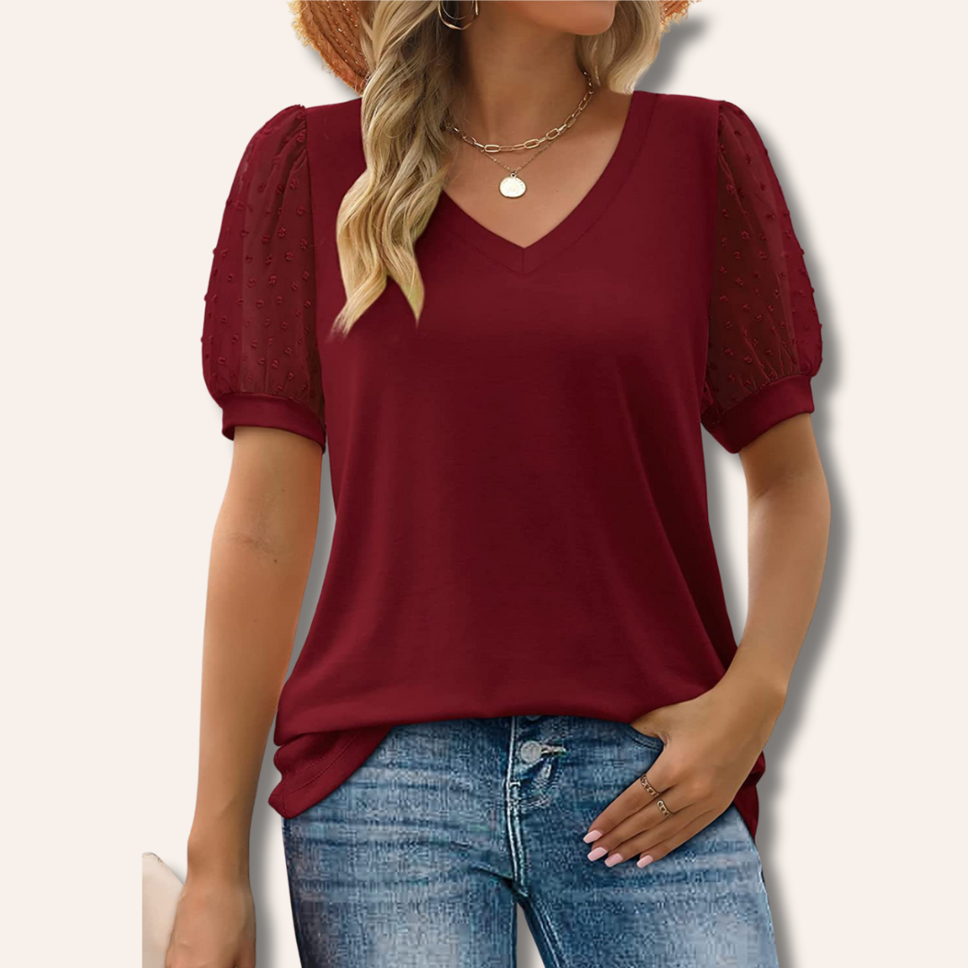 Wassa | Elegant Top With V-neck