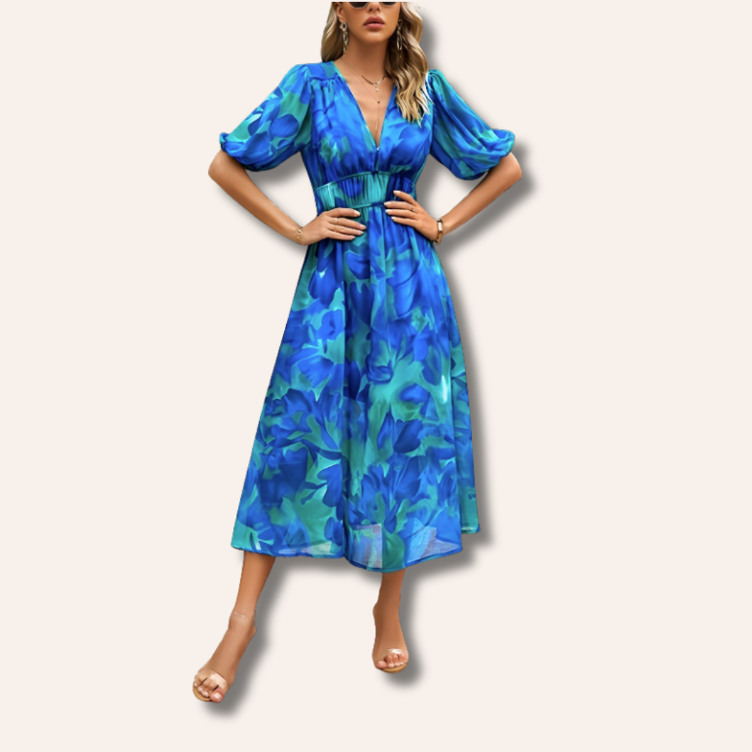 Jenna | V-neck Midi Dress