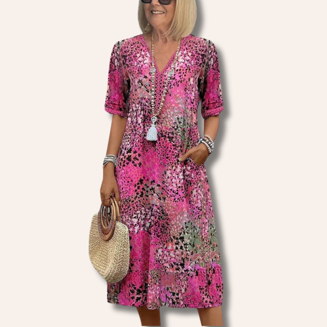 Elizabeth | Vibrant Mid Length Dress