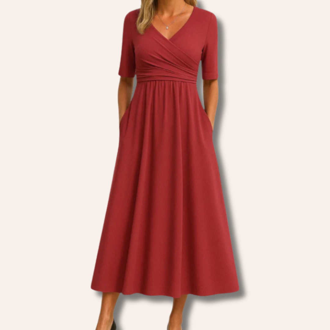 Lucy | Crossed Short Sleeve Dress