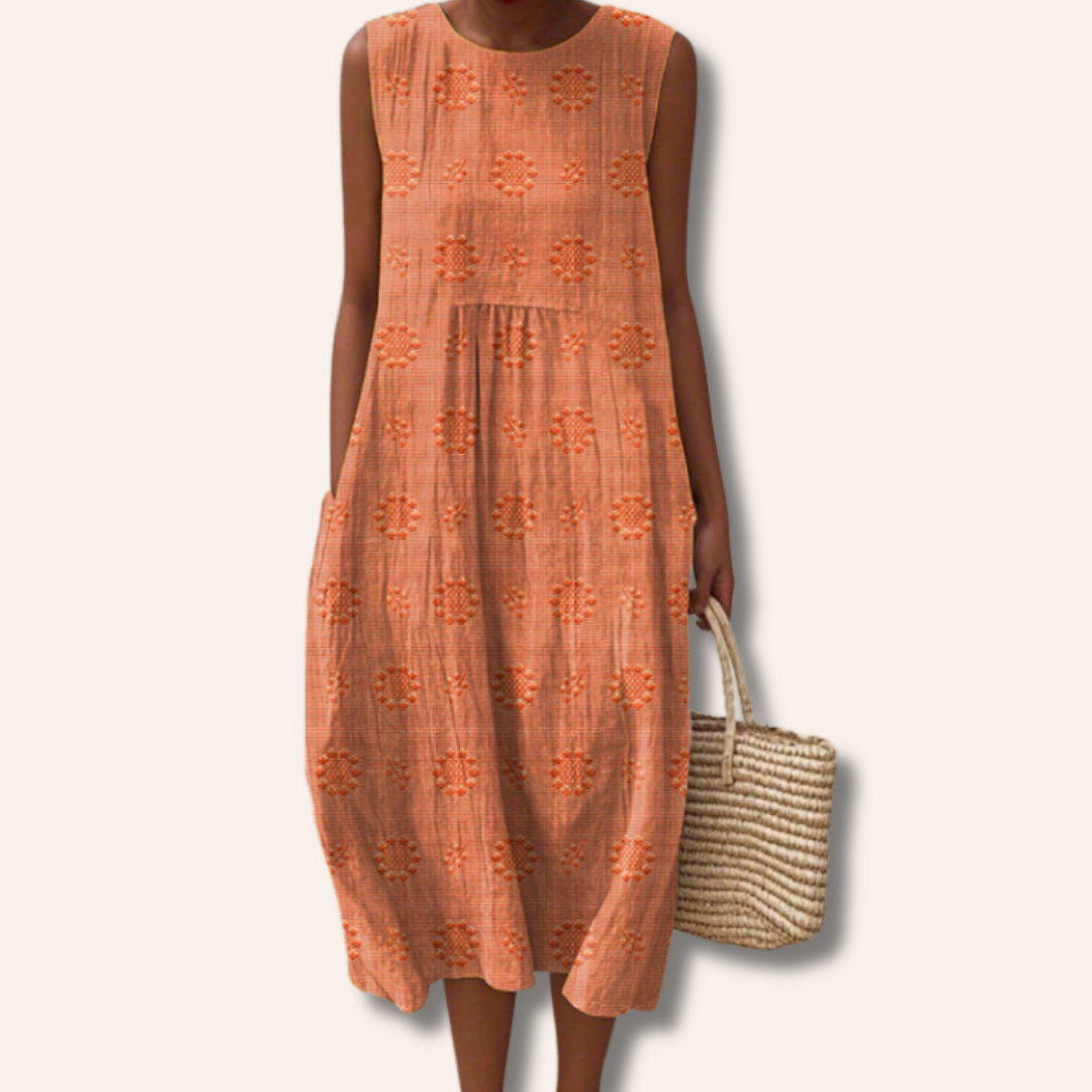 Rosie | Elegant Sleeveless Cotton Dress