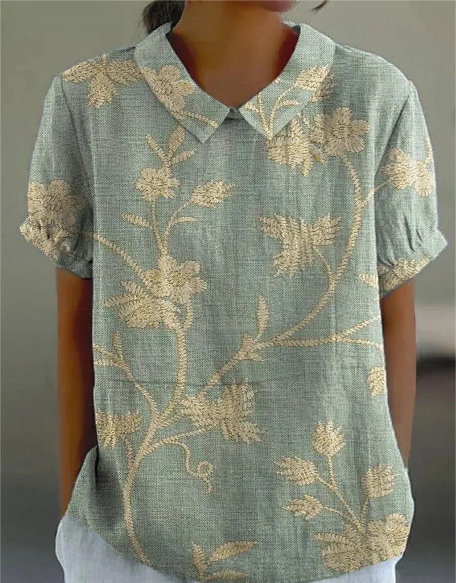 Aurora | Women’s Vintage Floral Pattern Blouse