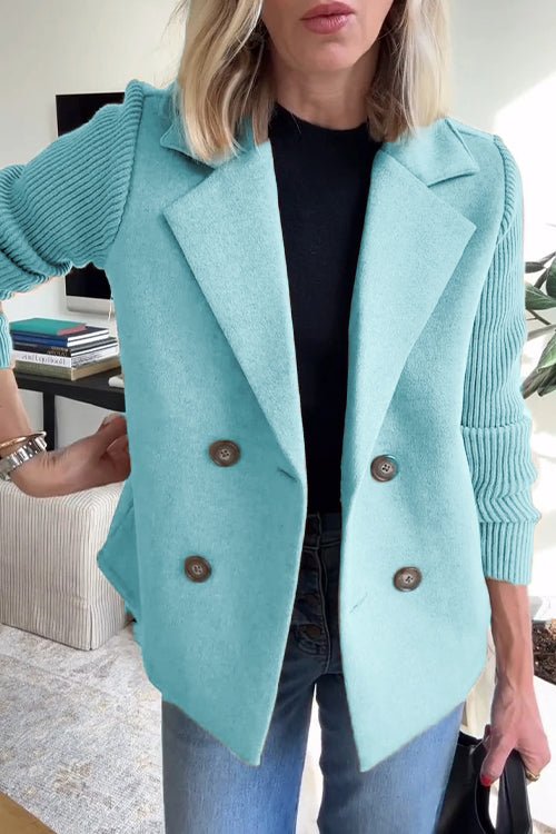 Kaitlyn | Elegant Knit-Sleeve Blazer