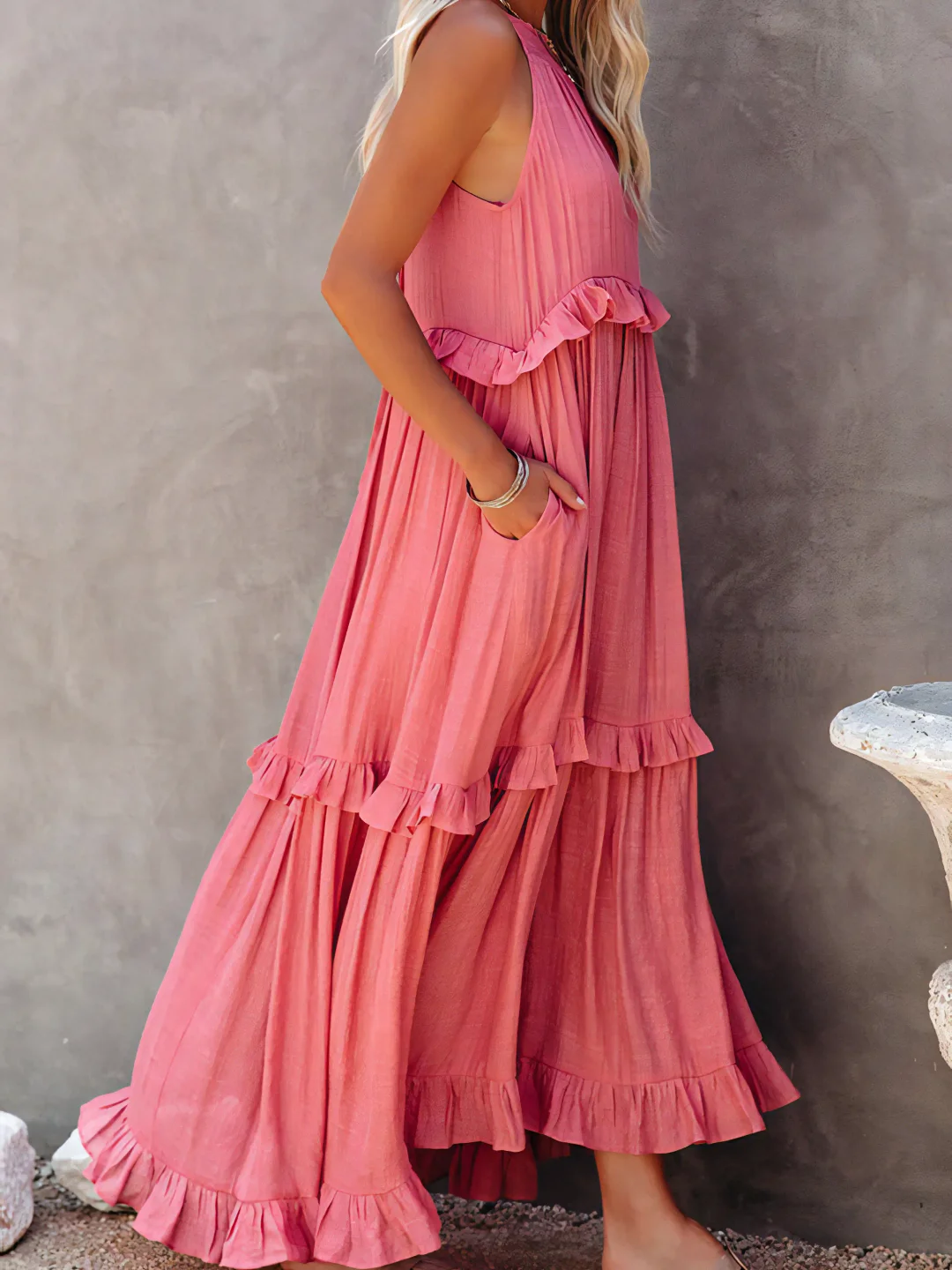 Naomi | Ruffle Breeze Maxi Dress
