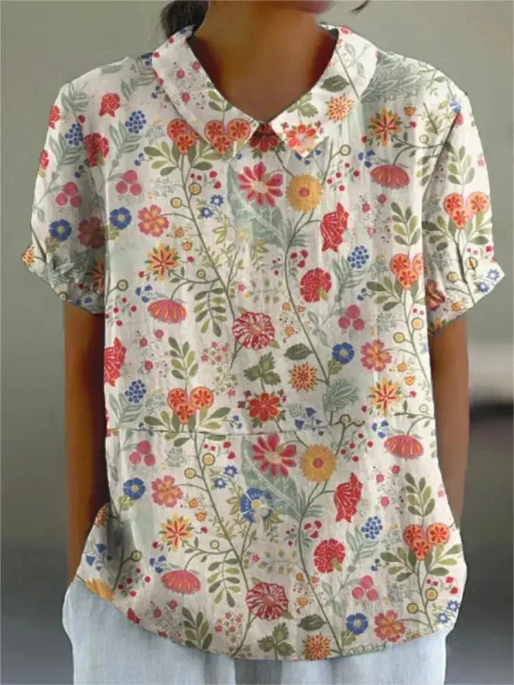 Aurora | Women’s Vintage Floral Pattern Blouse