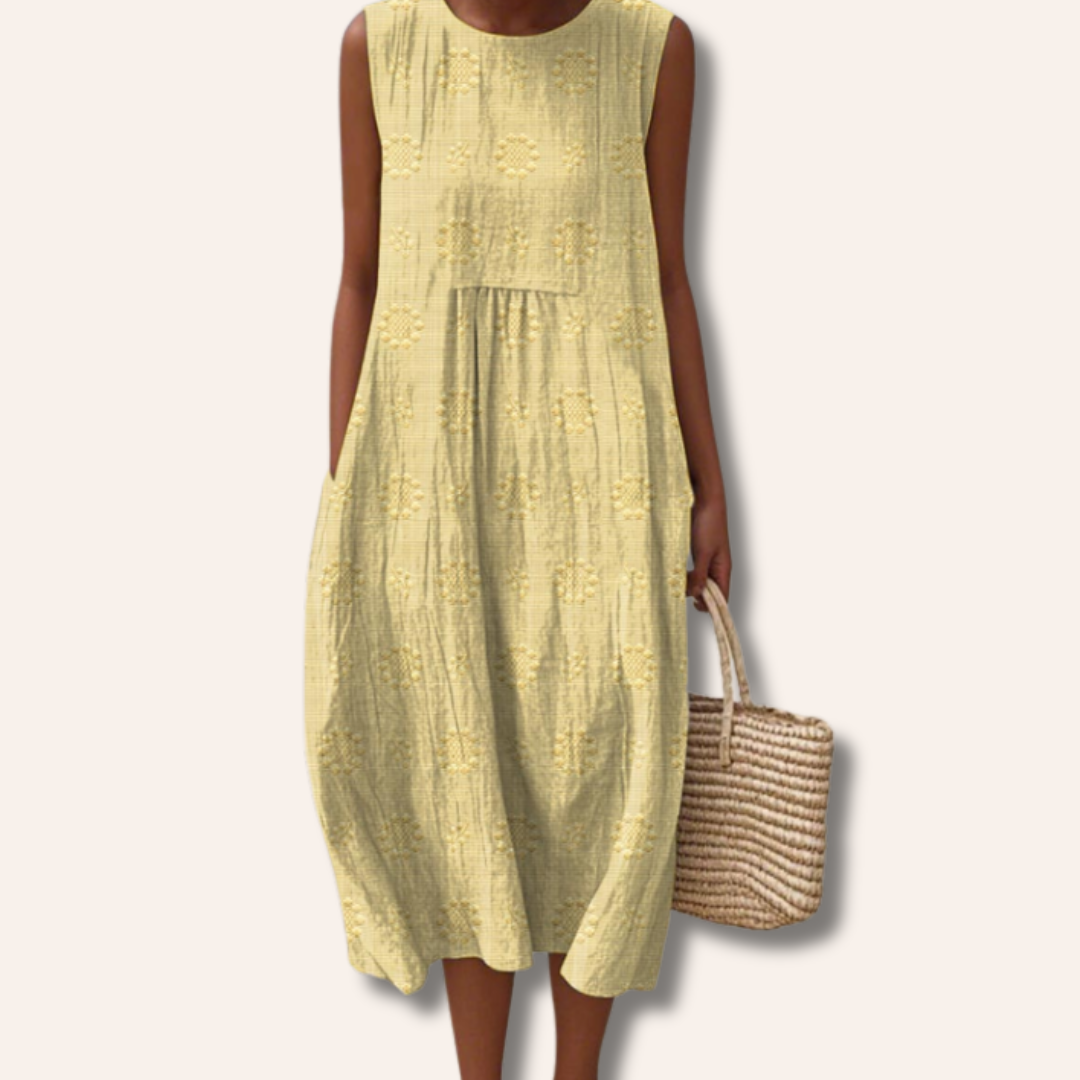 Rosie | Elegant Sleeveless Cotton Dress