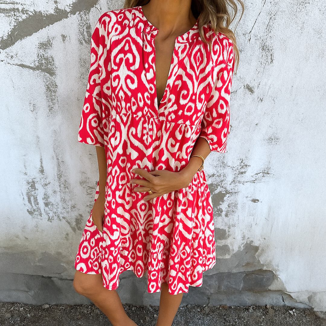 Ewita | Elegant V-Neck Dress