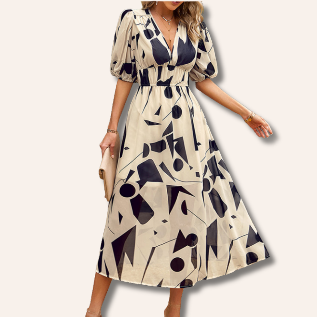 Jenna | V-neck Midi Dress