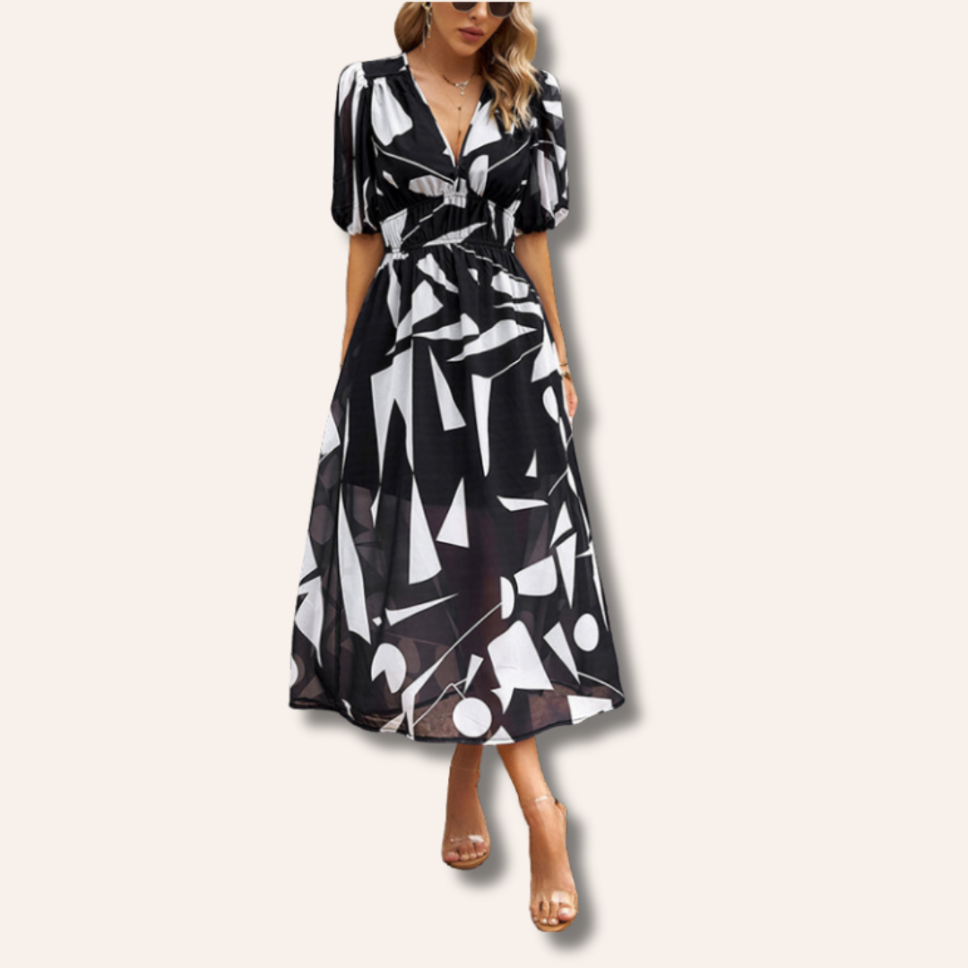 Jenna | V-neck Midi Dress