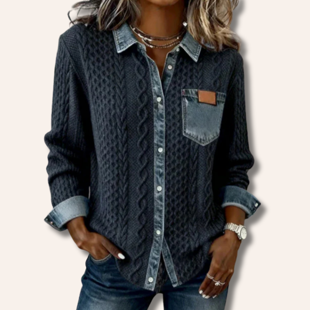 Juliane | Knitted Denim Sweater