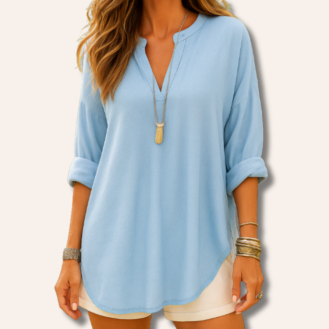 Maureen | Loose Cotton Beach Shirt for Women