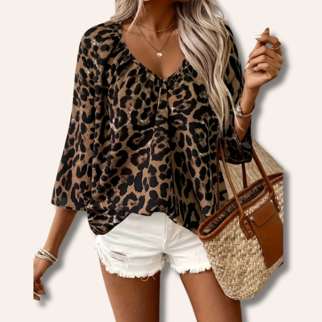 Emanie | Leopard Blouse