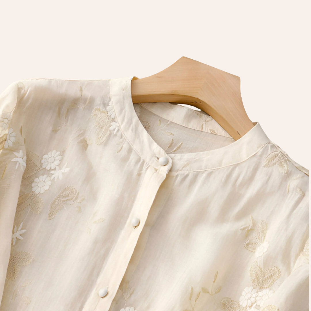 Vivian | Embroidered Cotton Top