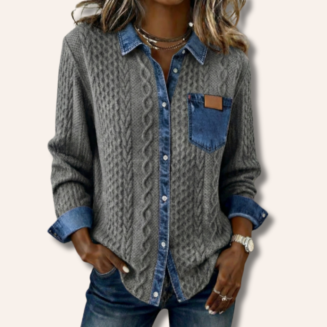 Juliane | Knitted Denim Sweater