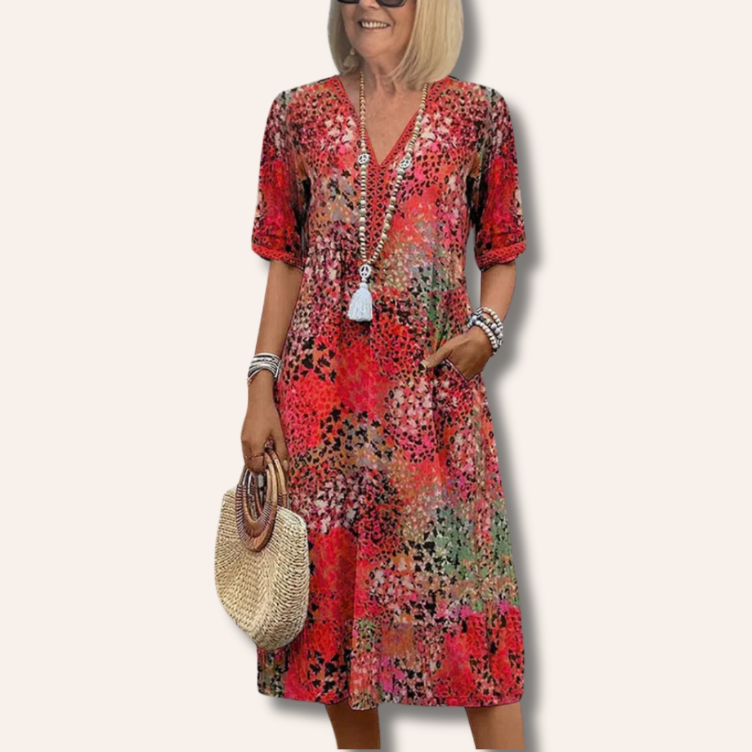 Elizabeth | Vibrant Mid Length Dress