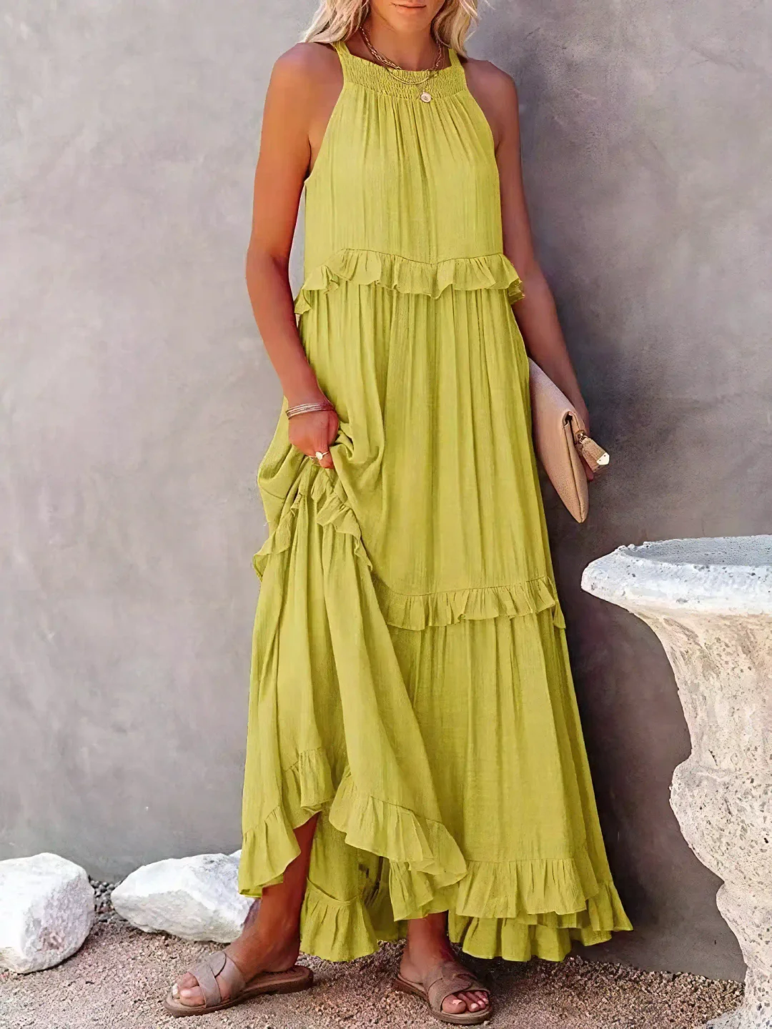 Naomi | Ruffle Breeze Maxi Dress