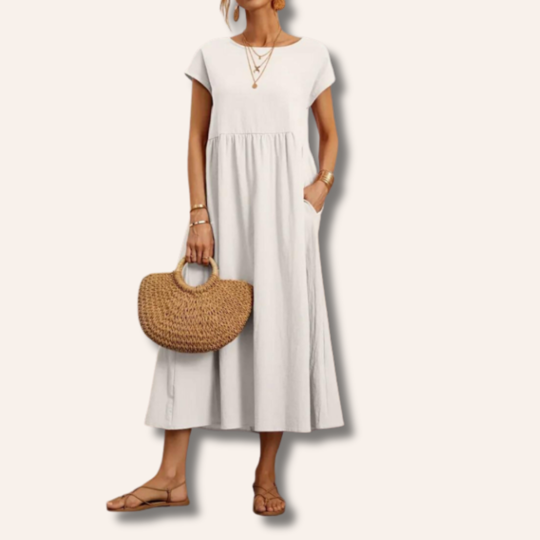 Laurie | Premium Cotton Midi Dress