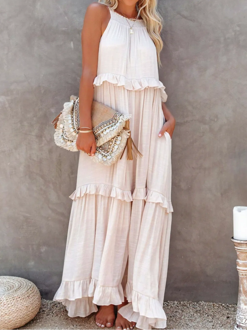Naomi | Ruffle Breeze Maxi Dress