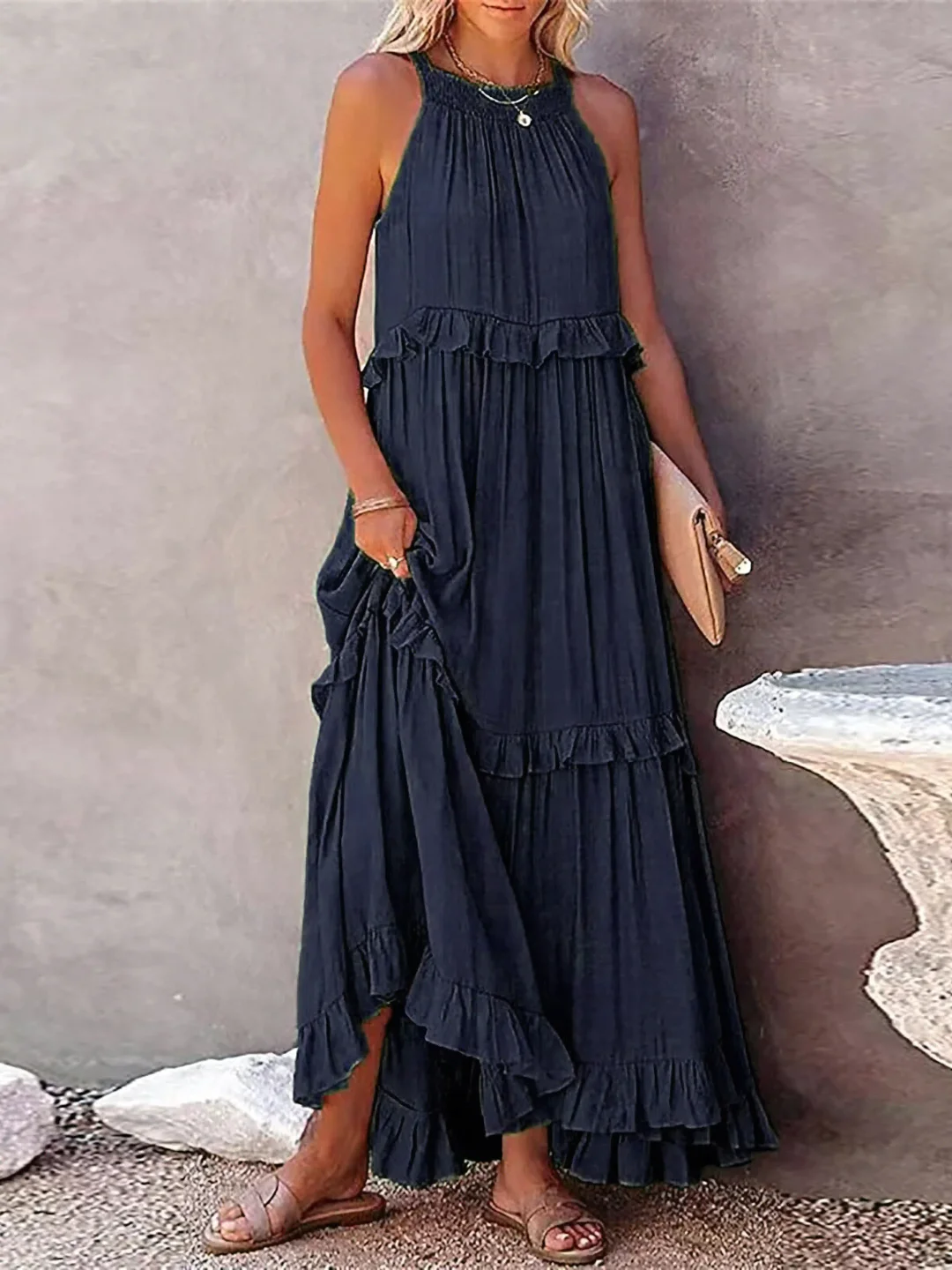 Naomi | Ruffle Breeze Maxi Dress