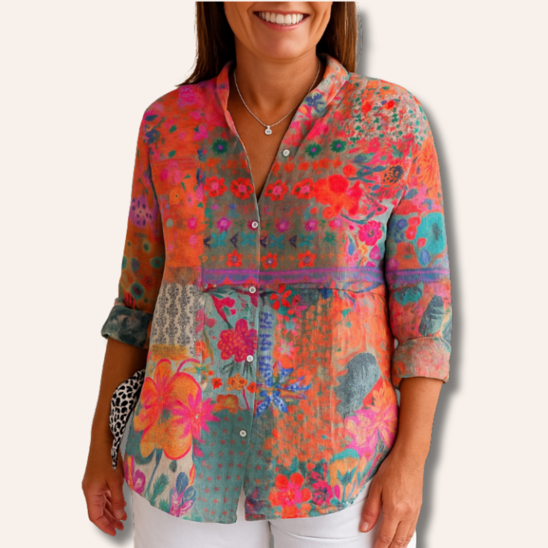 Betty | Colorful Floral Blouse