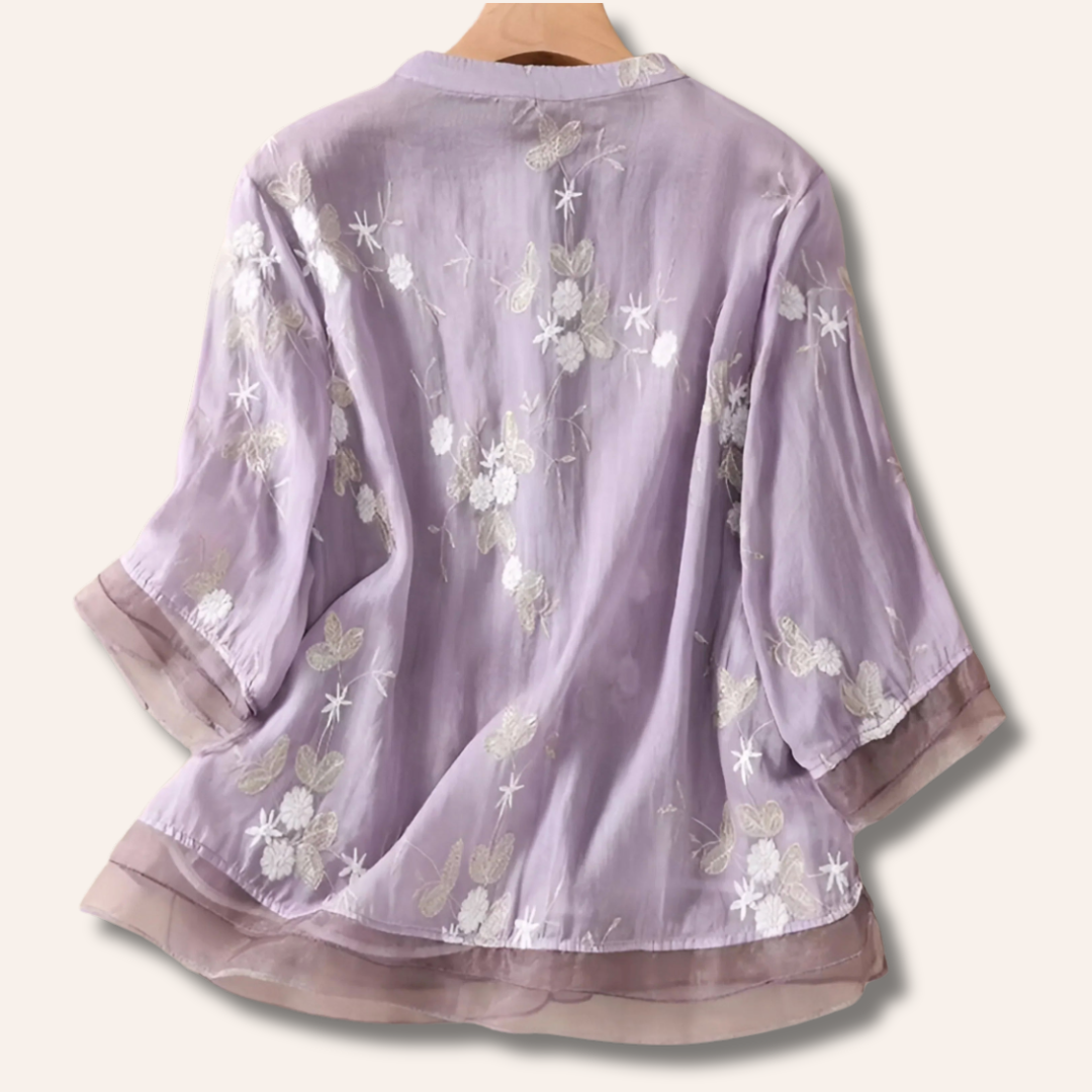 Vivian | Embroidered Cotton Top