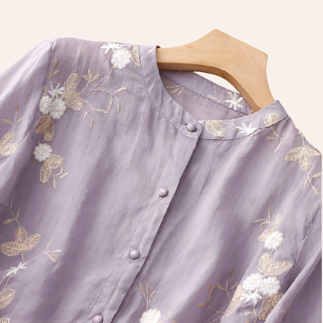 Vivian | Embroidered Cotton Top