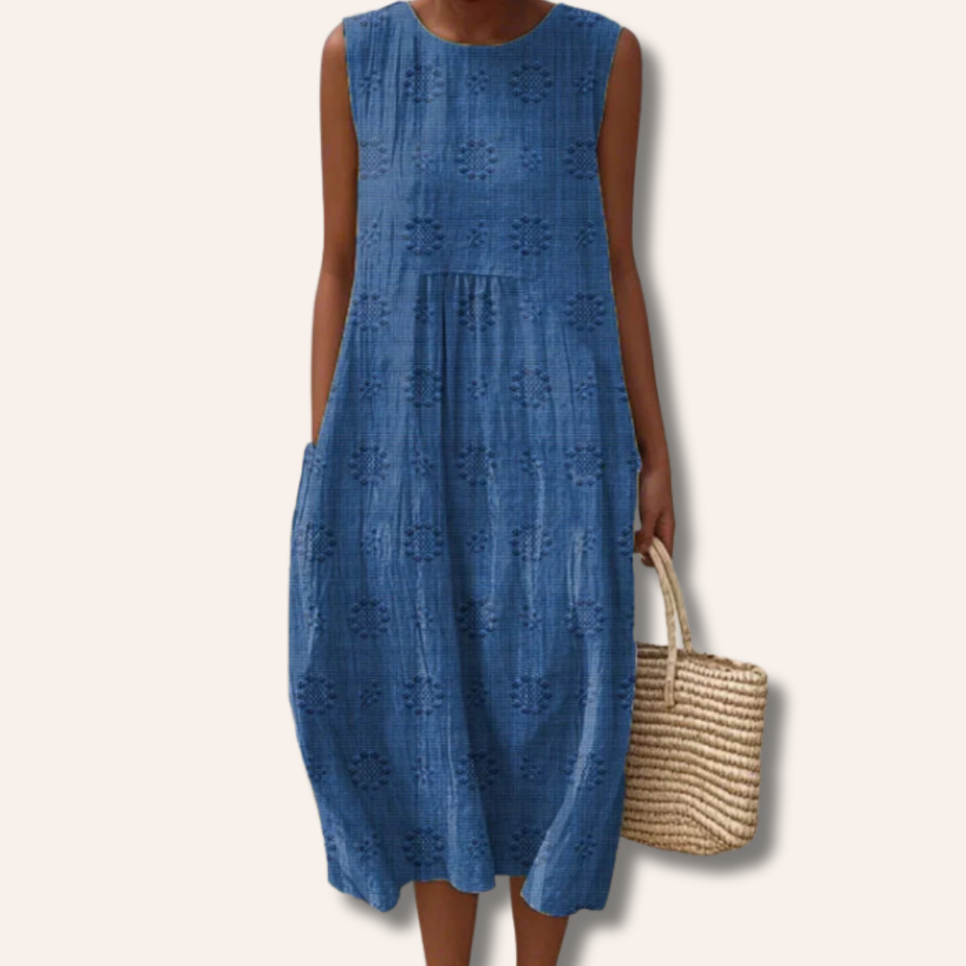 Rosie | Elegant Sleeveless Cotton Dress