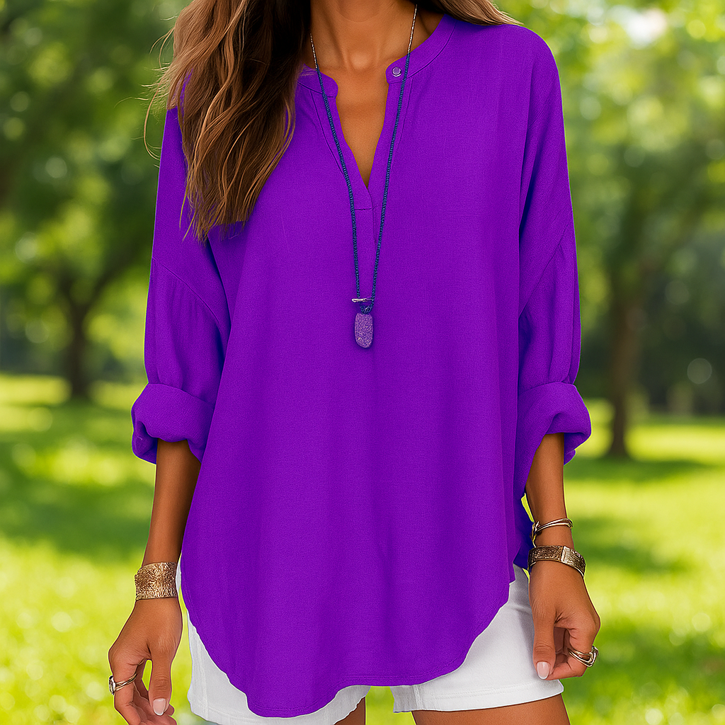 Maureen | Loose Cotton Beach Shirt for Women