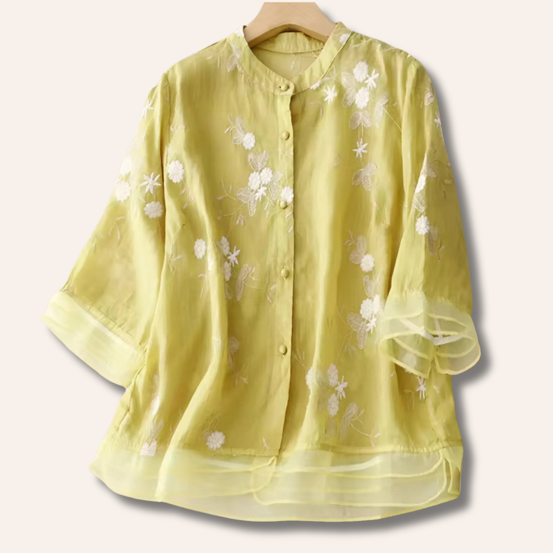 Vivian | Embroidered Cotton Top