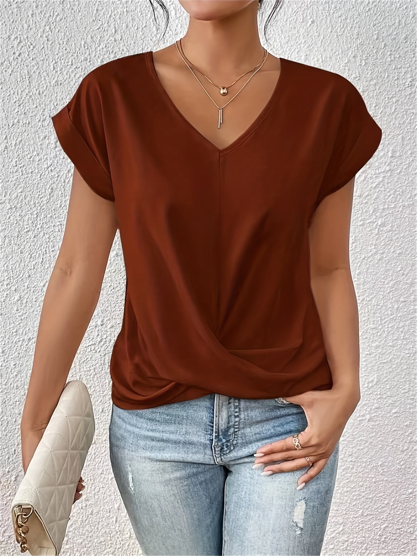 Xenna | Elegant V-Neck Top