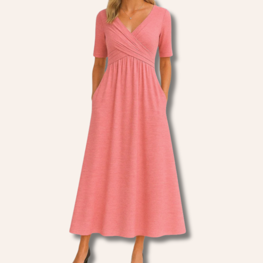 Lucy | Crossed Short Sleeve Dress