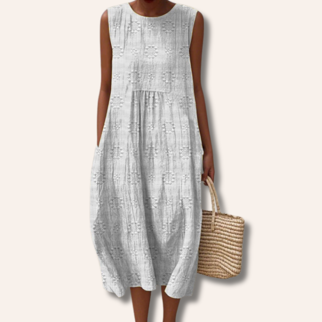 Rosie | Elegant Sleeveless Cotton Dress