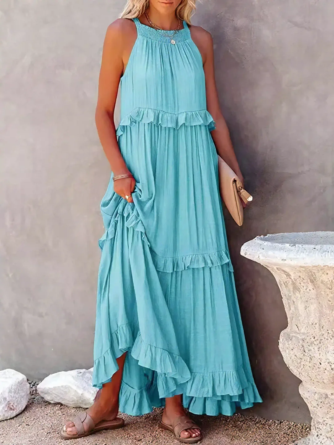 Naomi | Ruffle Breeze Maxi Dress