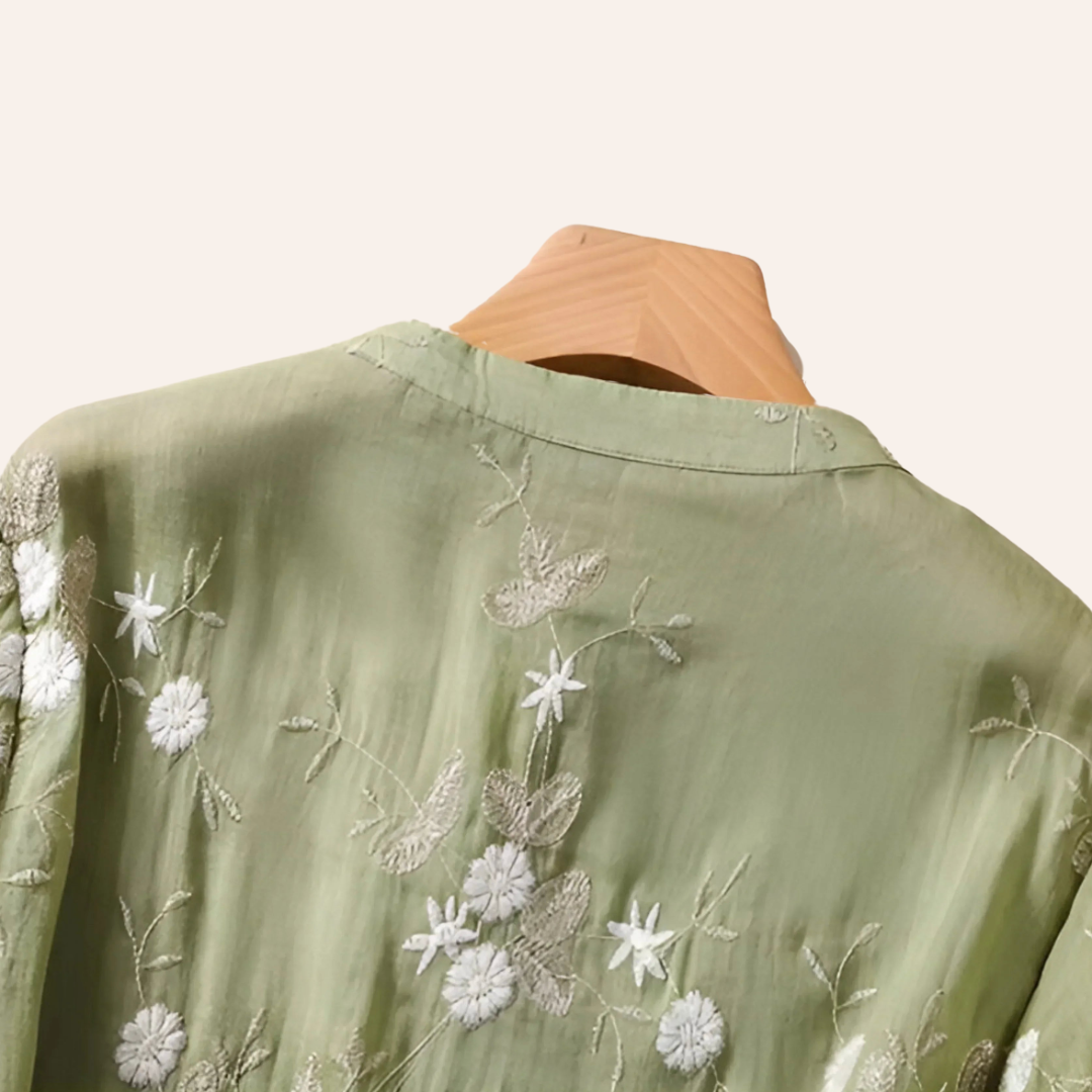 Vivian | Embroidered Cotton Top