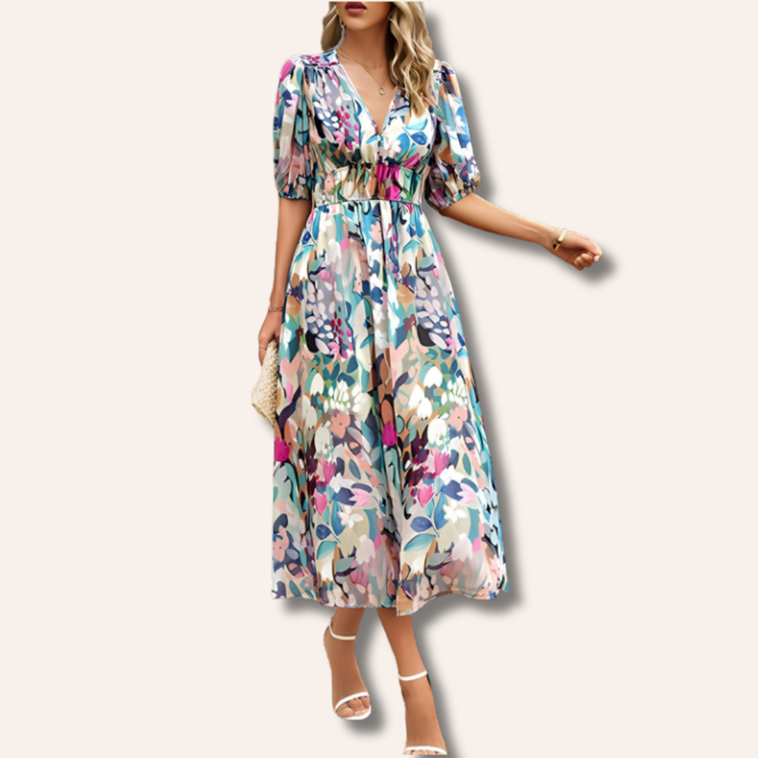 Jenna | V-neck Midi Dress