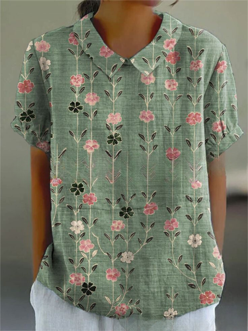 Aurora | Women’s Vintage Floral Pattern Blouse