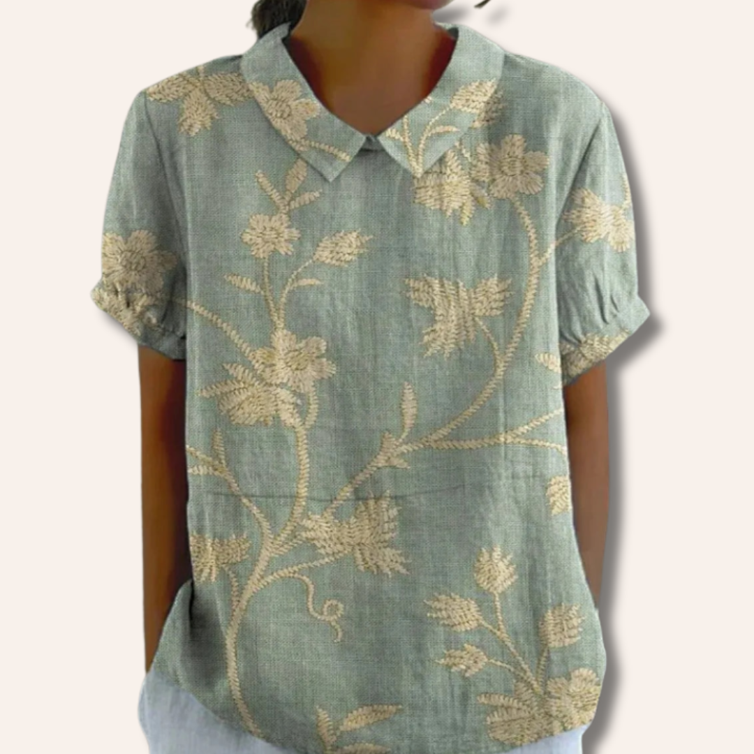 Aurora | Women’s Vintage Floral Pattern Blouse