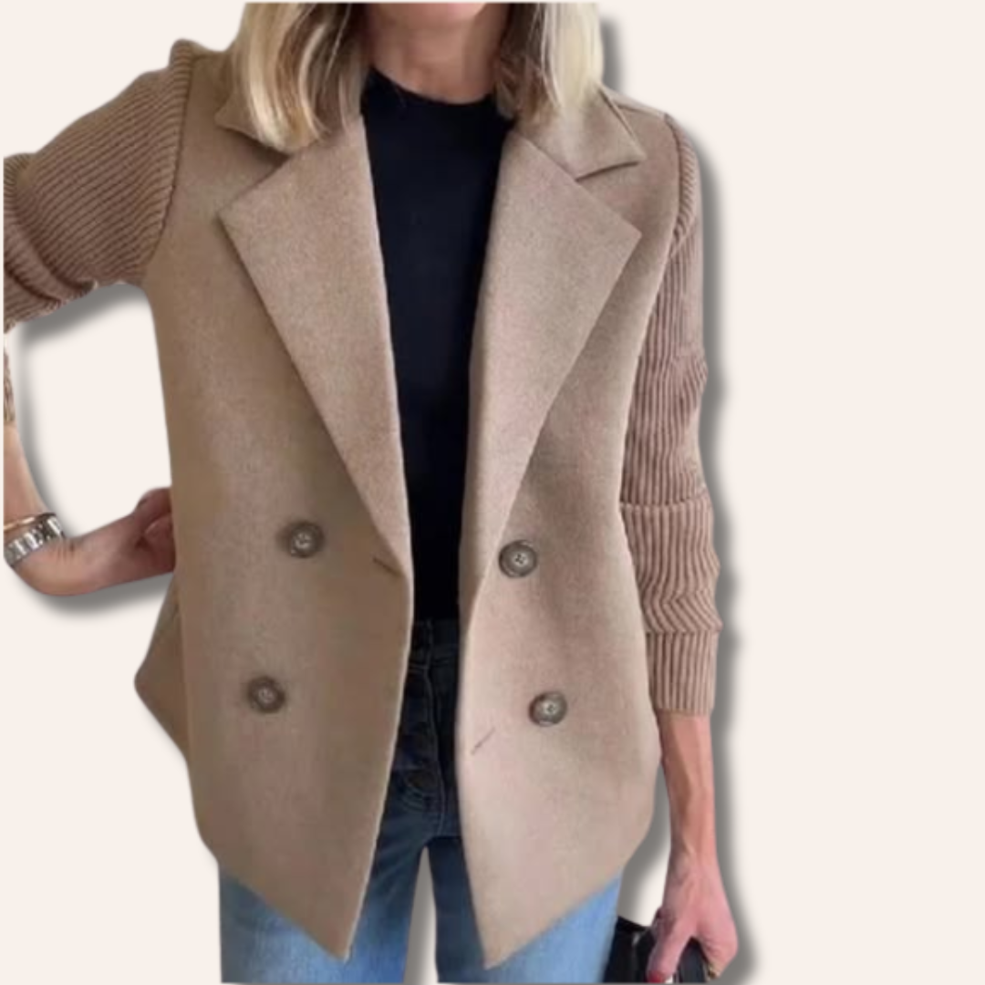 Kaitlyn | Elegant Knit-Sleeve Blazer
