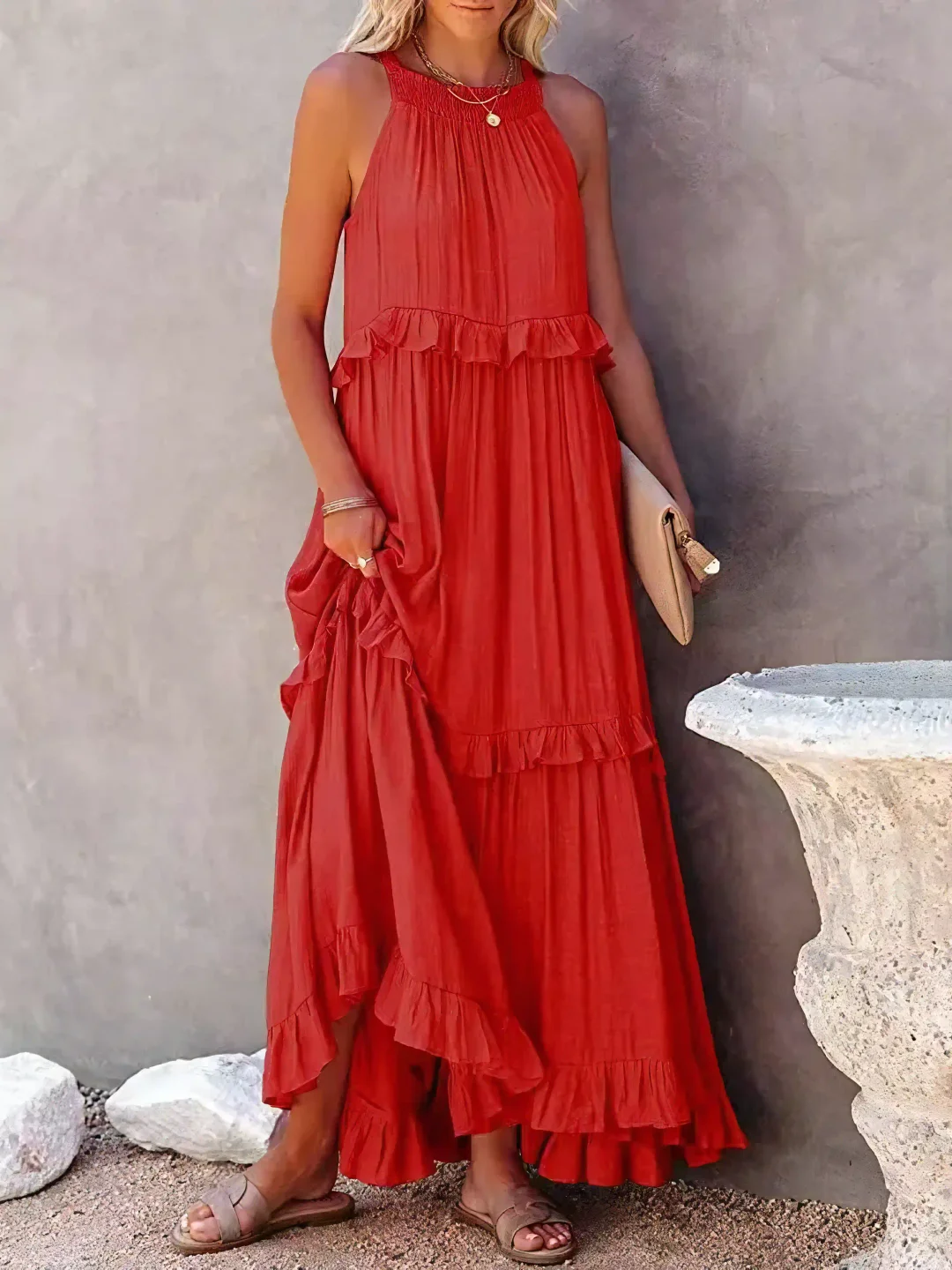 Naomi | Ruffle Breeze Maxi Dress